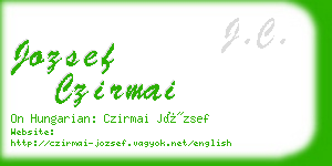jozsef czirmai business card